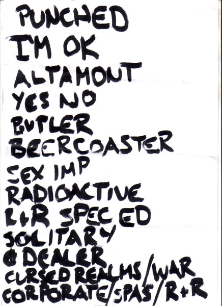 Gig Lists 2007 Gig Lists 2007